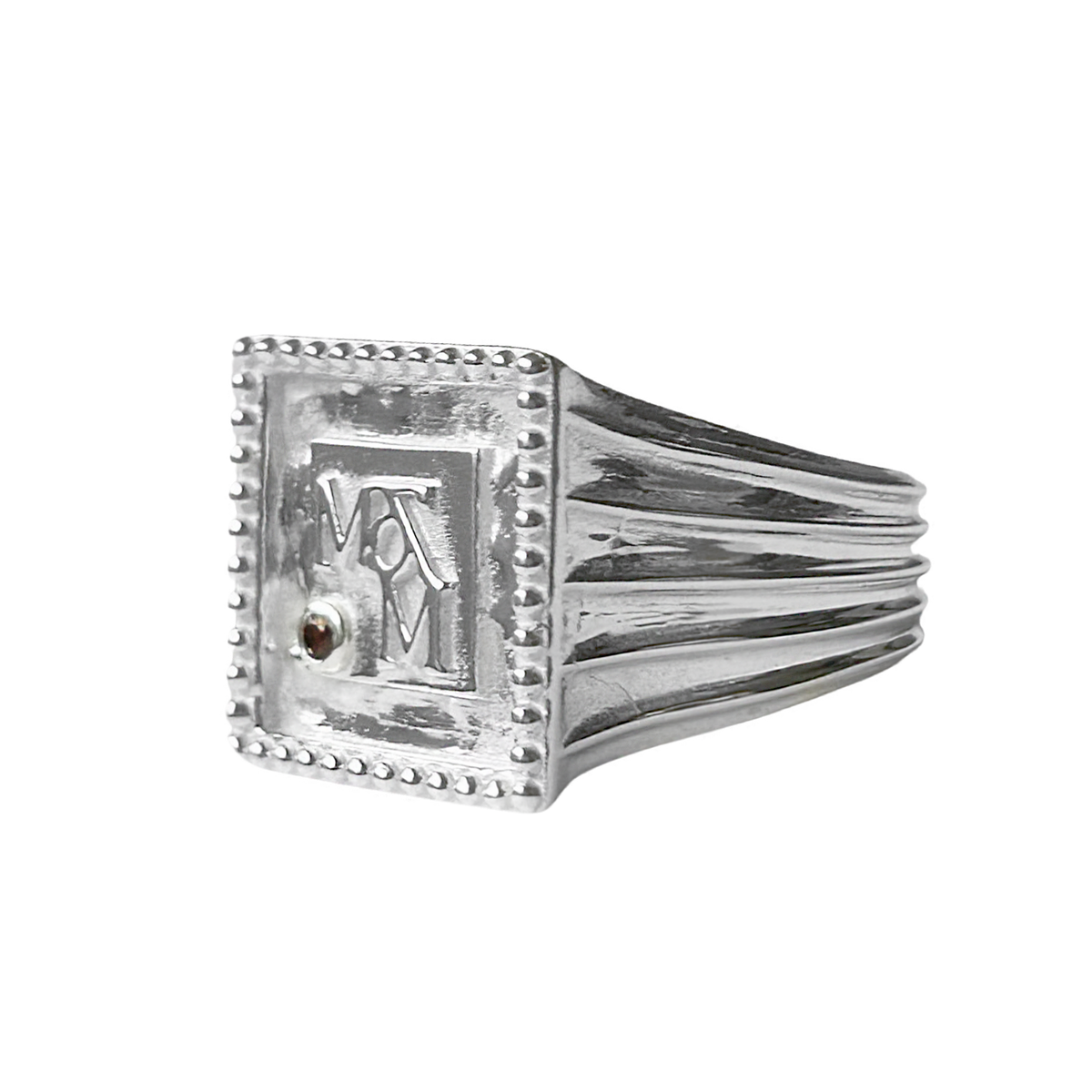 Silver Ring GEMSTONE LOGO Jewellery Mountain and Moon