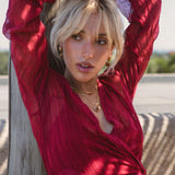 IVY Necklace | Garnet CZ