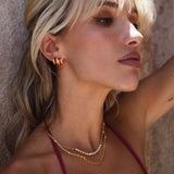 FLORENCE Huggies | Garnet CZ