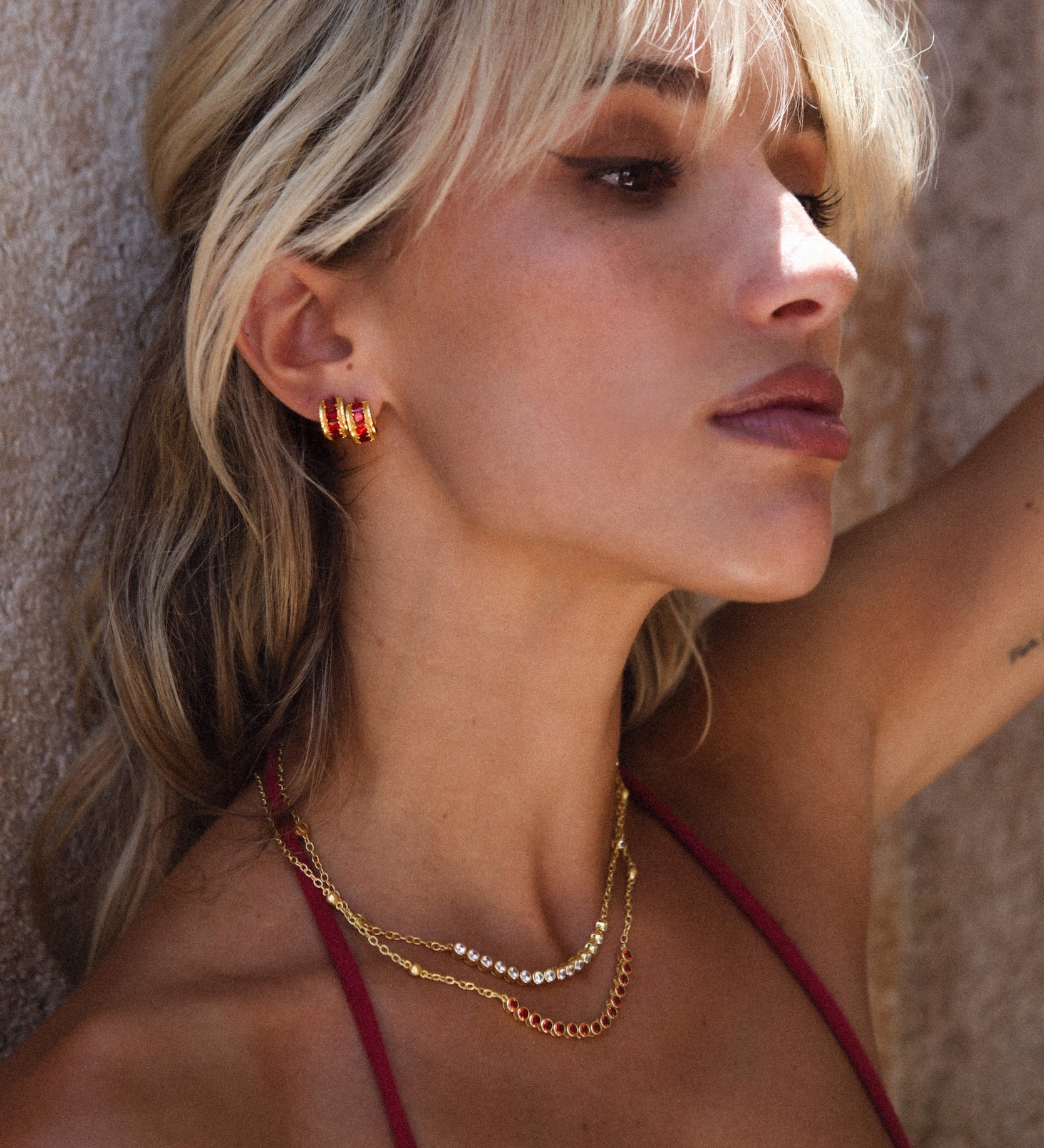 IVY NECKLACE | GARNET CZ