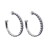 AMBER Hoops | Silver