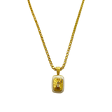 EVA Necklace | Crystal Quartz & Pearl Enamel