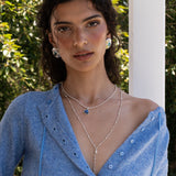 Silver pendant necklace featuring Labradorite, the Emery style — Mountain & Moon Chateau Soleil