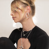 AMBER Hoops | Silver