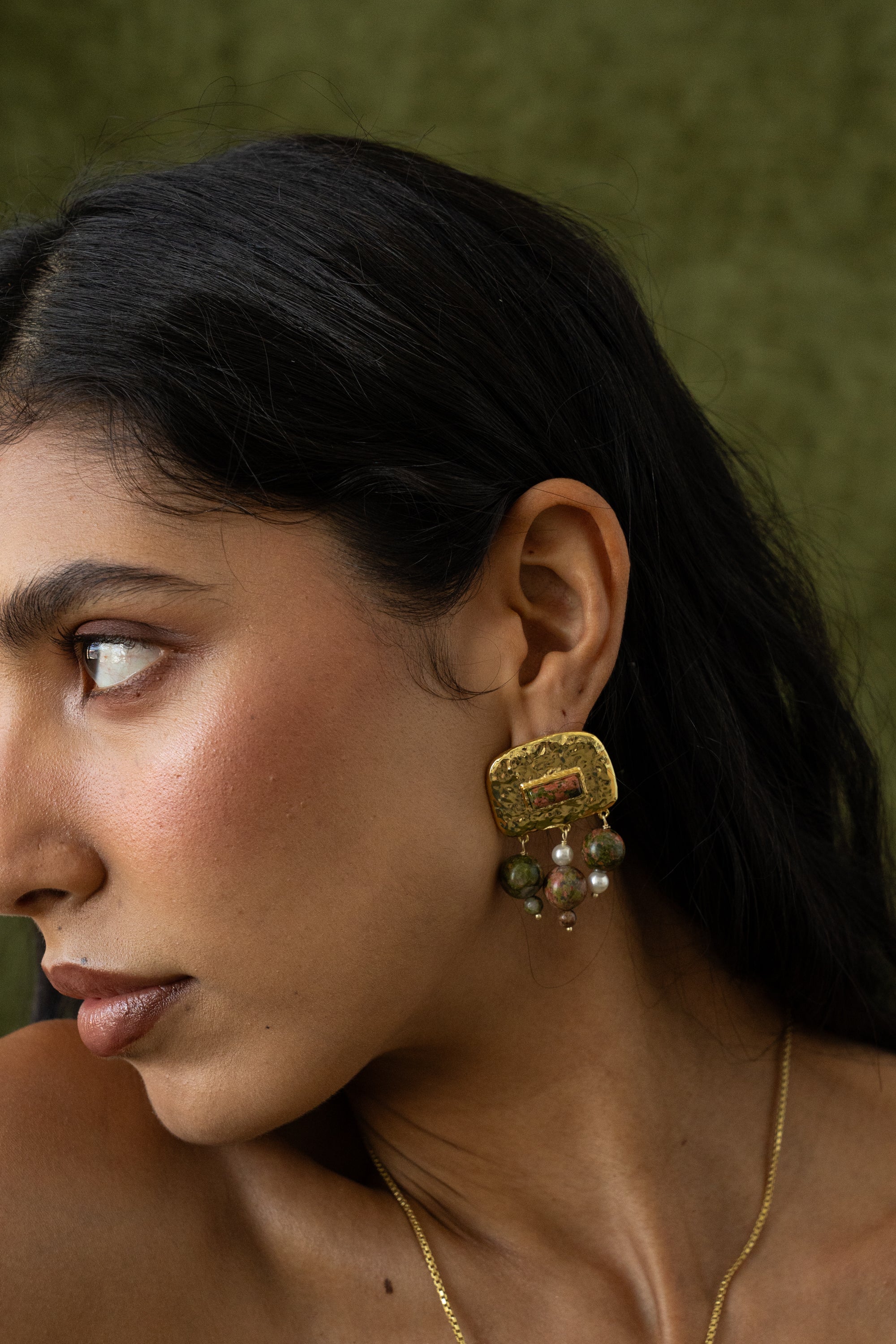 CELESTE EARRINGS GOLD — Mountain & Moon ODYSSEY W26 campaign