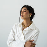 DAPHNE EARRINGS GOLD — Mountain & Moon ODYSSEY W26 campaign