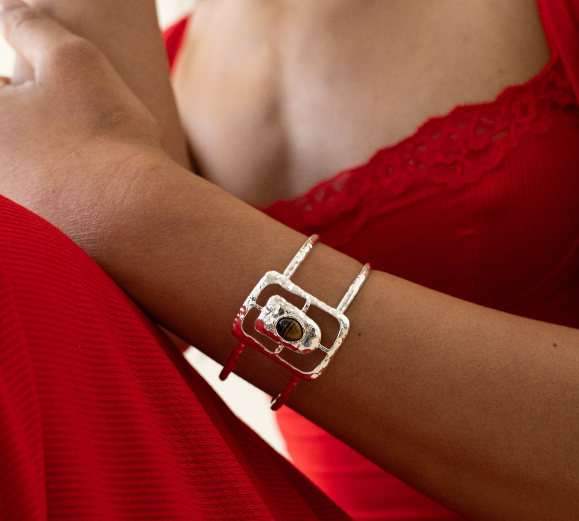 ASTRID CUFF SILVER — Mountain & Moon ODYSSEY W26 campaign