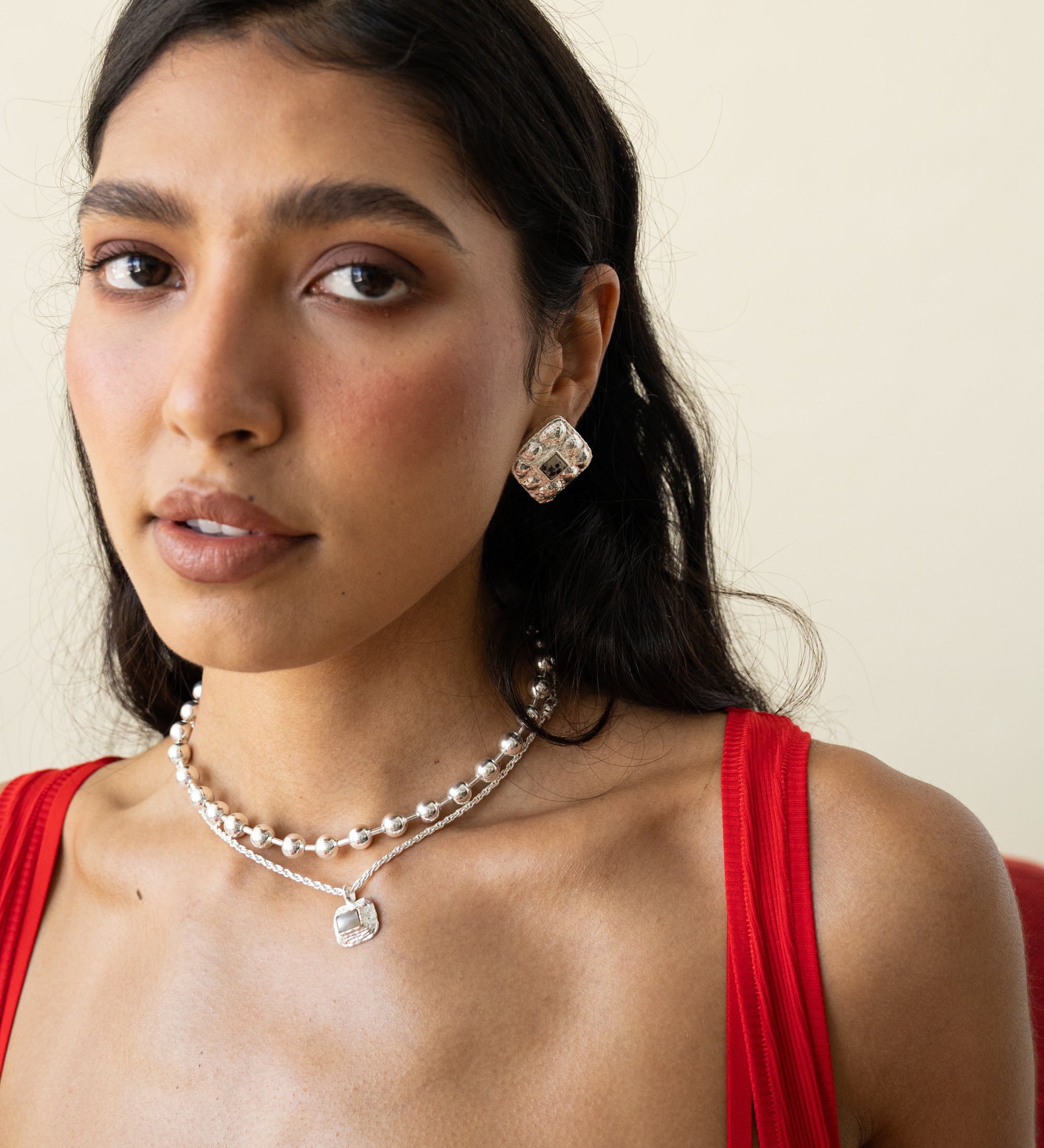 DAPHNE EARRINGS SILVER — Mountain & Moon ODYSSEY W26 campaign
