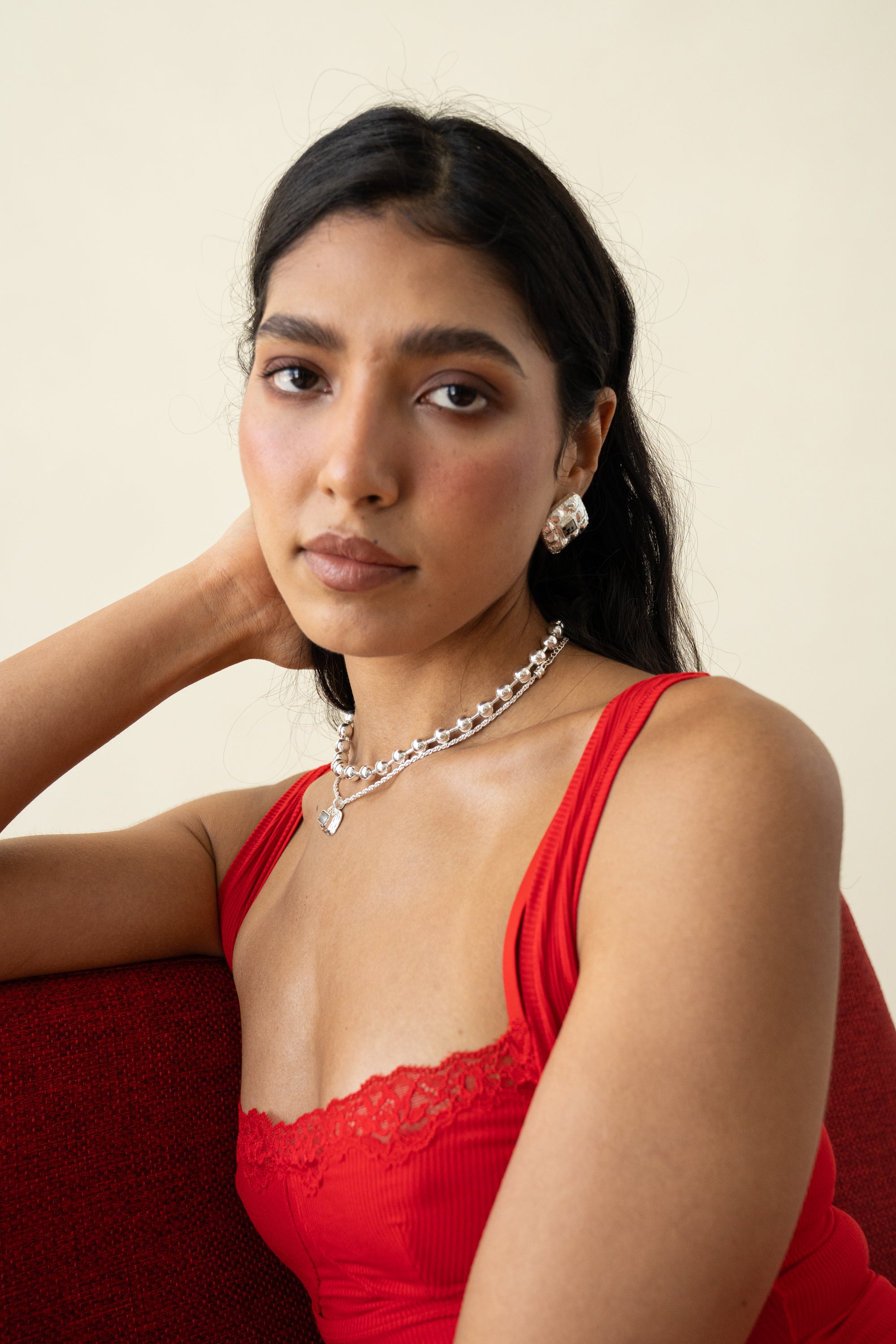 DAPHNE EARRINGS SILVER — Mountain & Moon ODYSSEY W26 campaign