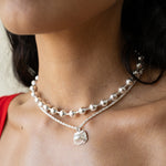 SOPHIE NECKLACE SILVER — Mountain & Moon ODYSSEY W26 campaign