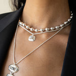 OLIVE NECKLACE SILVER — Mountain & Moon ODYSSEY W26 campaign