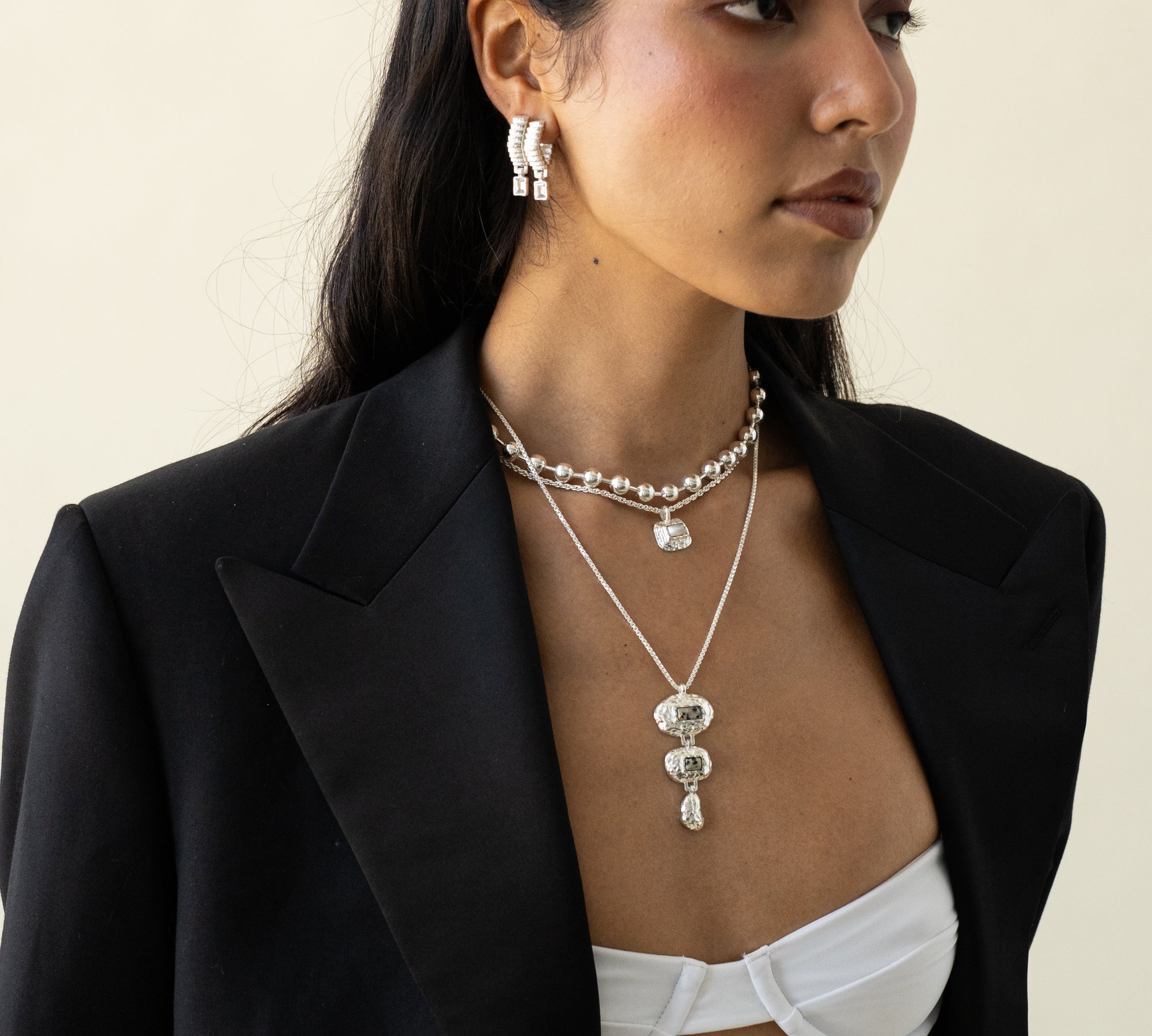 OLIVE NECKLACE | SILVER