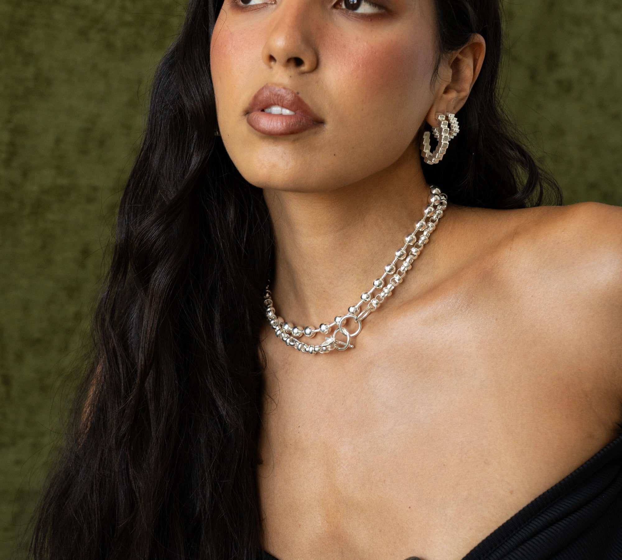 GABRIELLE EARRINGS SILVER — Mountain & Moon ODYSSEY W26 campaign