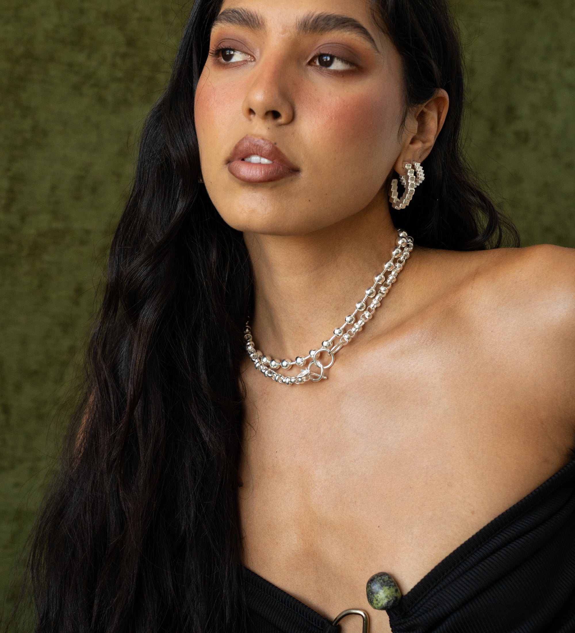 GABRIELLE EARRINGS SILVER — Mountain & Moon ODYSSEY W26 campaign