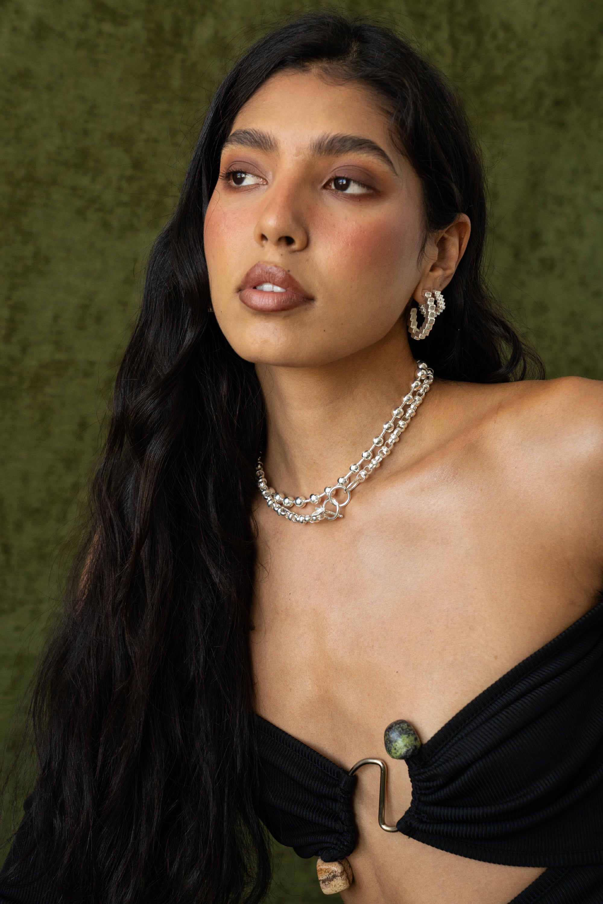 GABRIELLE EARRINGS SILVER — Mountain & Moon ODYSSEY W26 campaign
