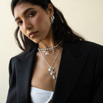 OLIVE NECKLACE SILVER — Mountain & Moon ODYSSEY W26 campaign