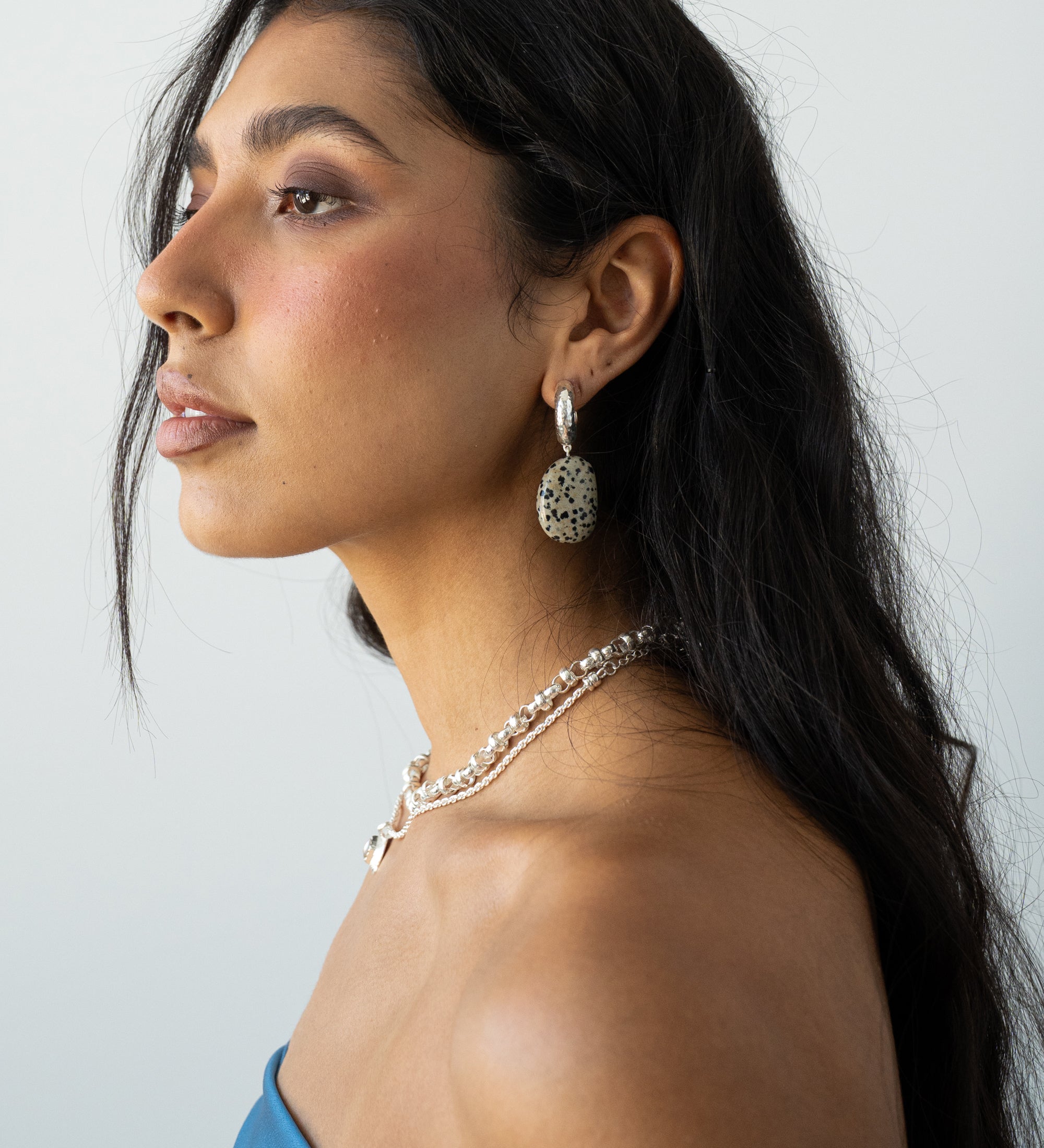 GEORGIA EARRINGS SILVER — Mountain & Moon ODYSSEY W26 campaign