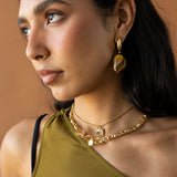 GEORGIA EARRINGS GOLD — Mountain & Moon ODYSSEY W26 campaign