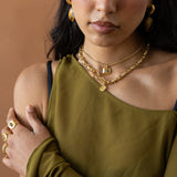 ASTRID CUFF GOLD — Mountain & Moon ODYSSEY W26 campaign