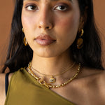 NARA NECKLACE GOLD — Mountain & Moon ODYSSEY W26 campaign