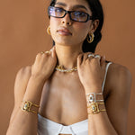ASTRID CUFF GOLD — Mountain & Moon ODYSSEY W26 campaign