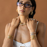 ASTRID CUFF GOLD — Mountain & Moon ODYSSEY W26 campaign