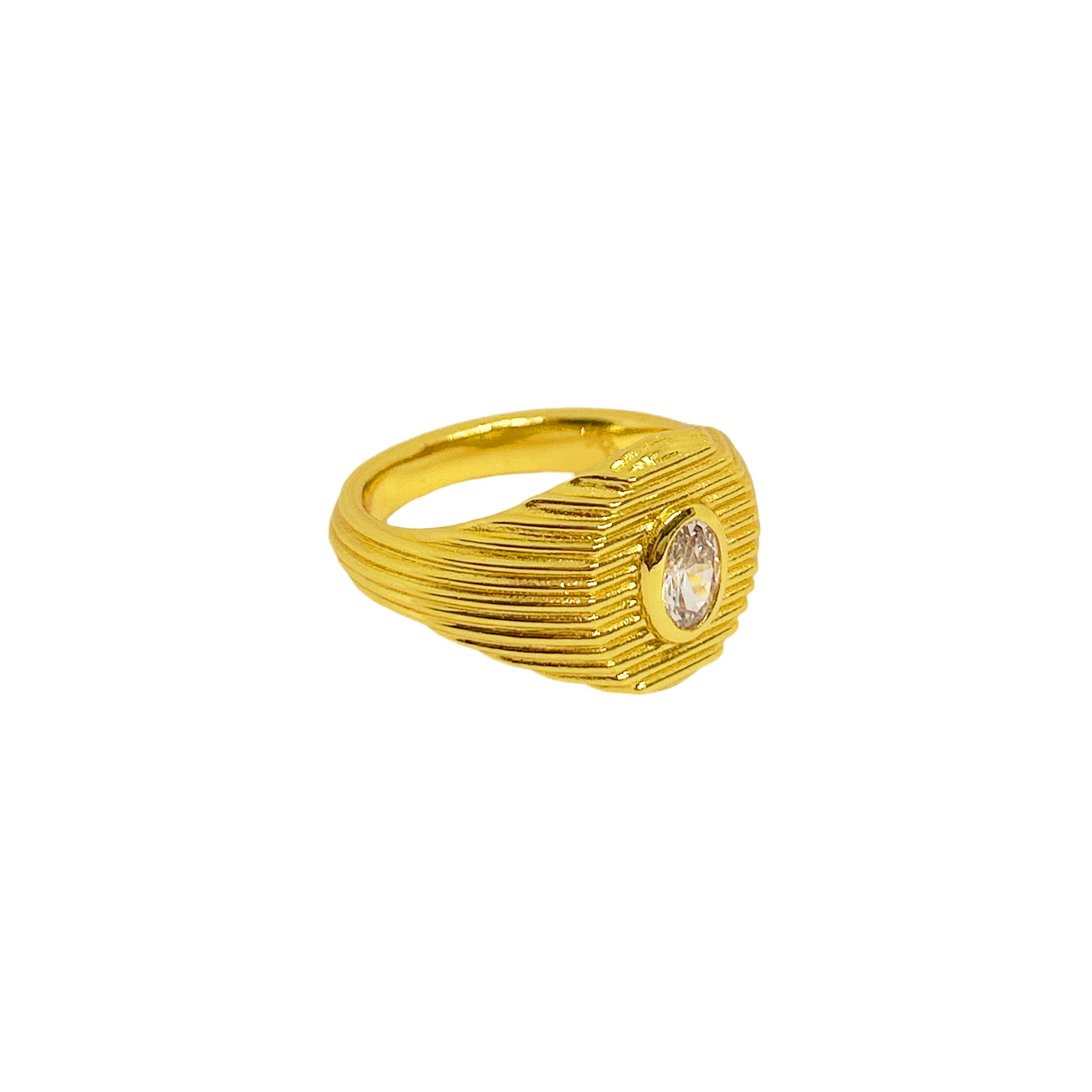 Riley Rings Gold Plated Riley Ring Oval Gem Statement Signet Legacy Mountain Moon ...