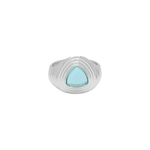 Soraya silver cabochon cocktail ring product detail — Mountain & Moon Chateau Soleil