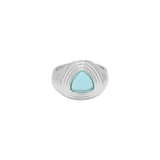 Soraya silver cabochon cocktail ring product detail — Mountain & Moon Chateau Soleil