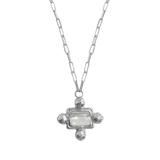STERLING SILVER PLATED YASMEEN STATEMENT PENDANT CHAIN LAYER NECKLACE MOUNTAIN & MOON