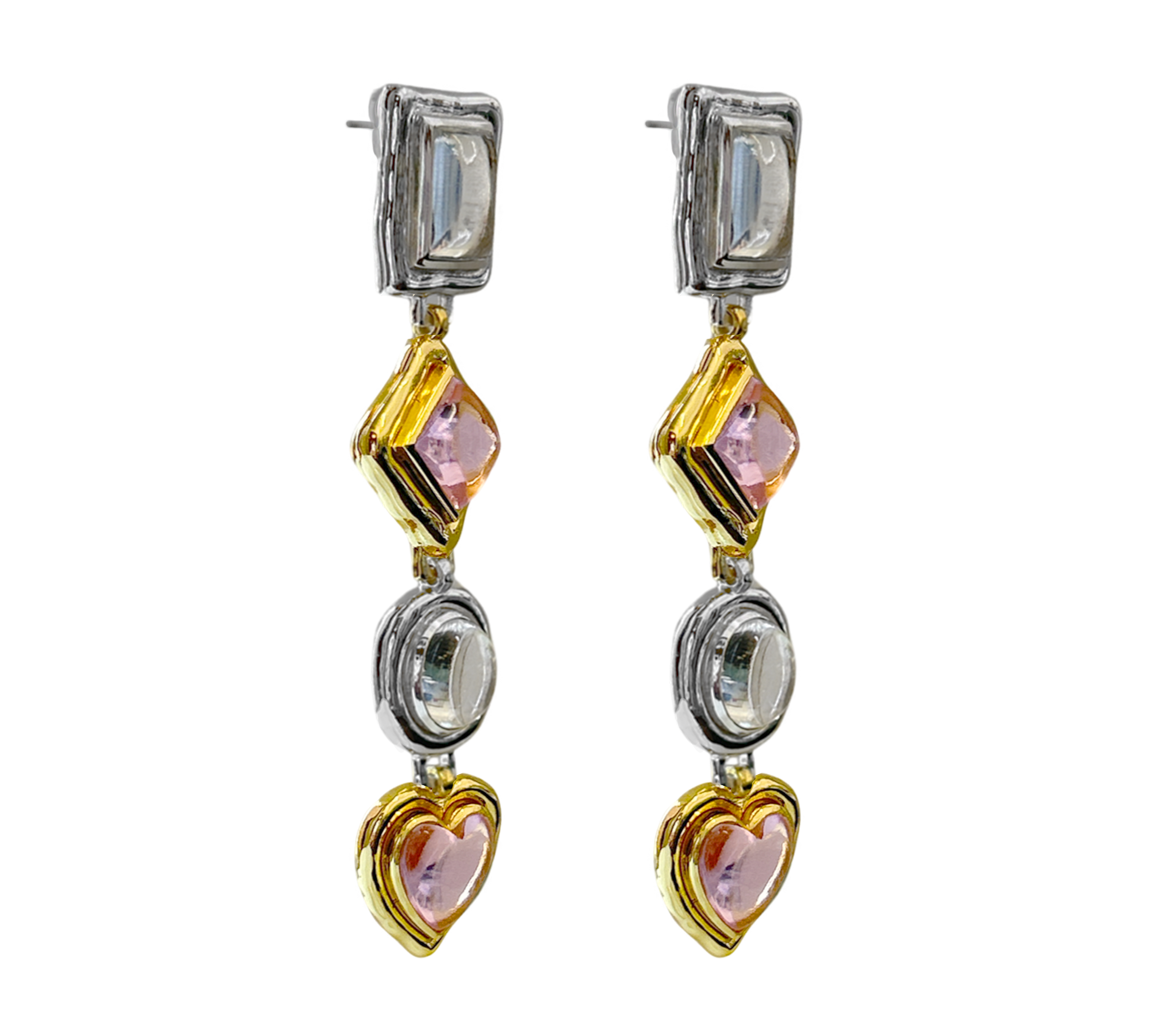 NAOMI EARRINGS | ROSE MIXED METAL