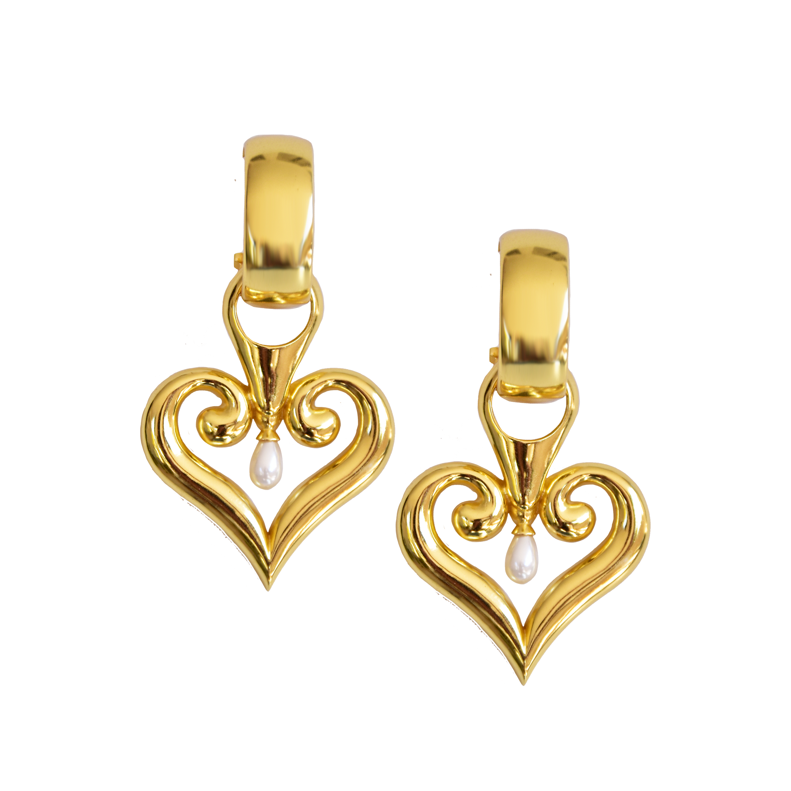 Bella top heart earrings